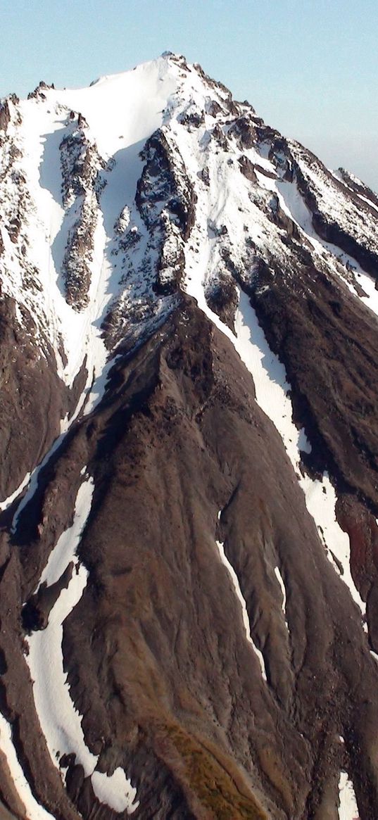 volcano, kamchatka, snow, slopes