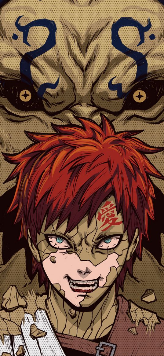 gaara, naruto, character, art, anime