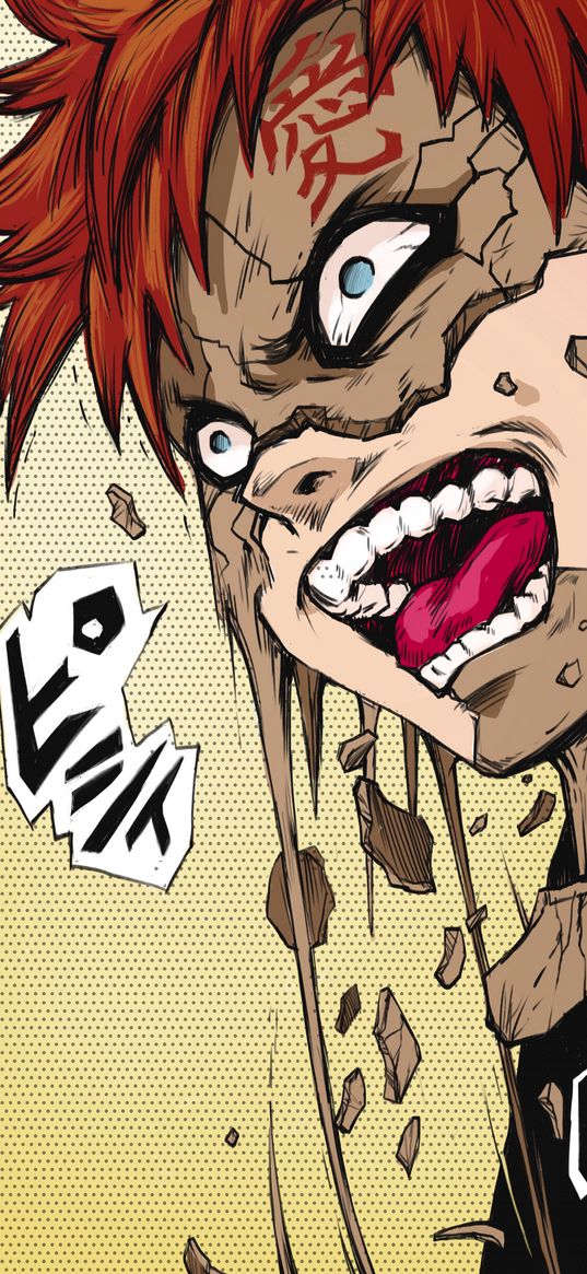 gaara, naruto, anime, character, art, guy