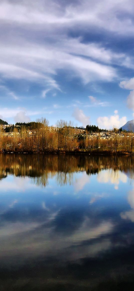 coast, land, island, reflection, water