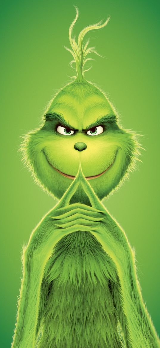 grinch, cartoon, villain, fluffy, green, new year, christmas, art