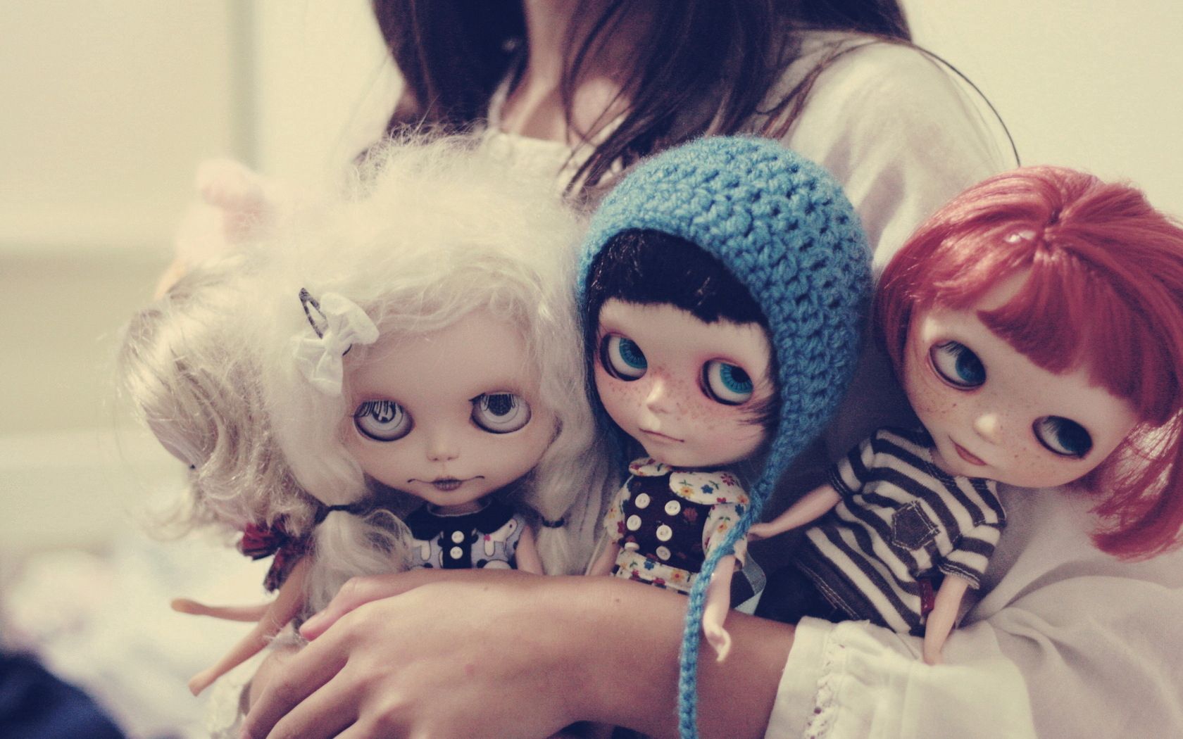 girl, dolls, mood