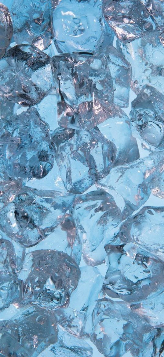 ice, transparent, blue