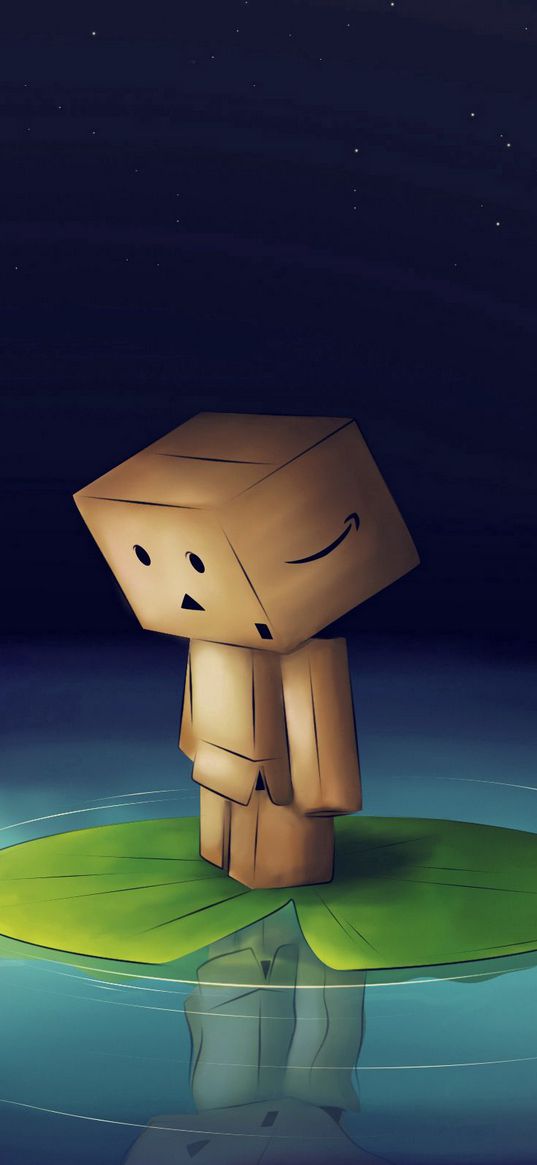 danboard, cardboard robot, flower