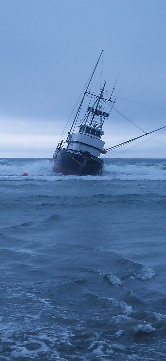 ship, sea, child, loneliness