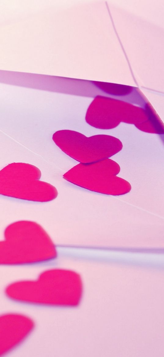 envelope, heart, paper