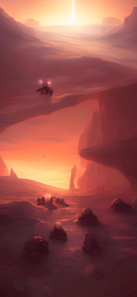 nn_vanillasky, ai artist, army attack mars, red