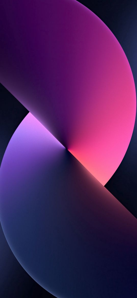 gradient, shapes, abstraction, purple, pink, blue, ios