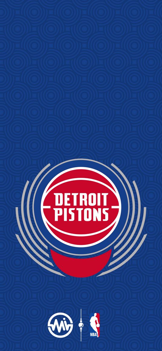 detroit pistons, basketball club, nba, basketball, ball, stripes, logo, red, blue background, sports