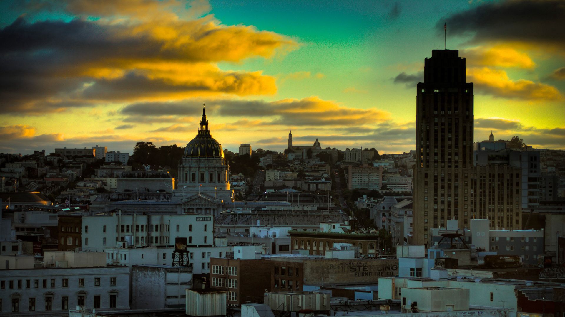 san - francisco, twilight, california, usa