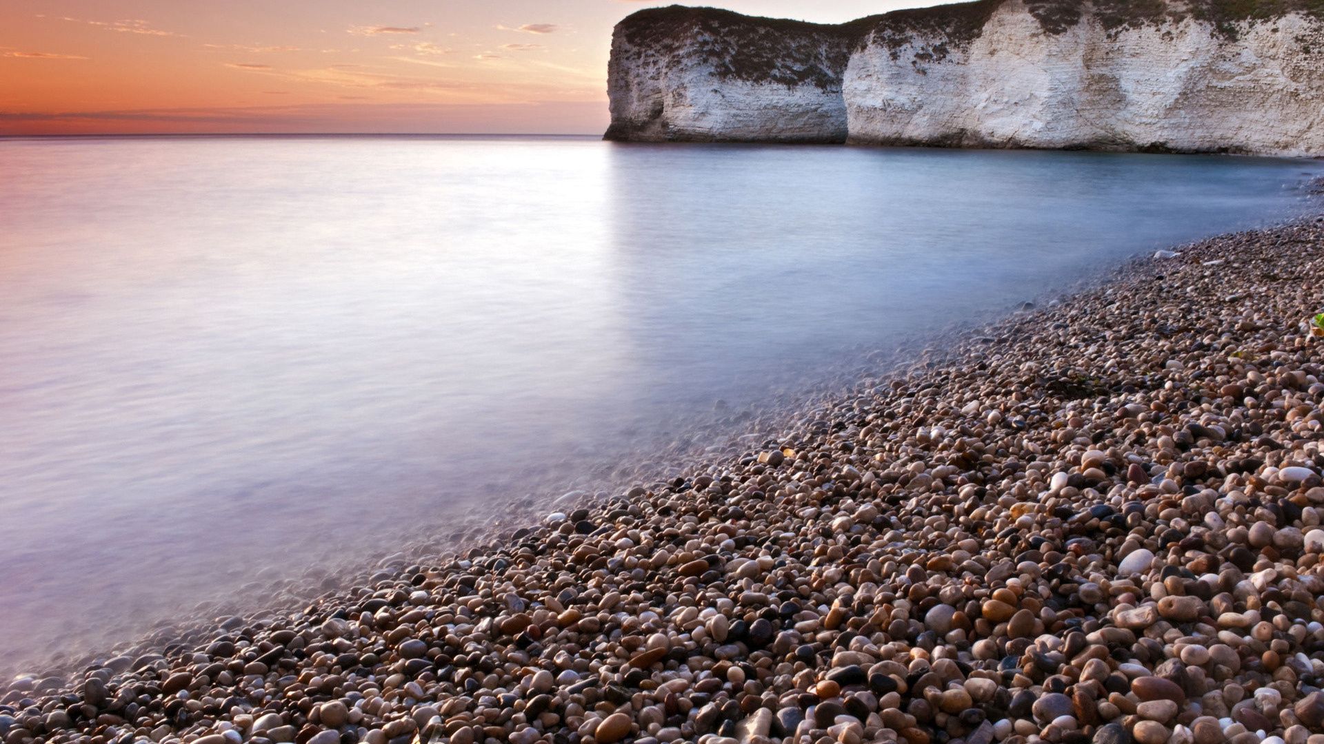 stones, rock, sea, smooth surface, coast