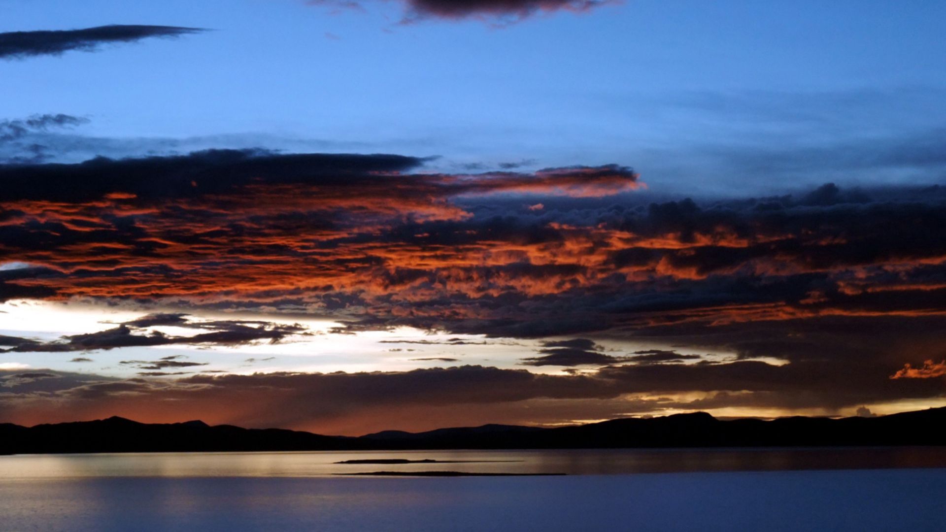 evening, sky, shades, shadows, layers, surface, sea