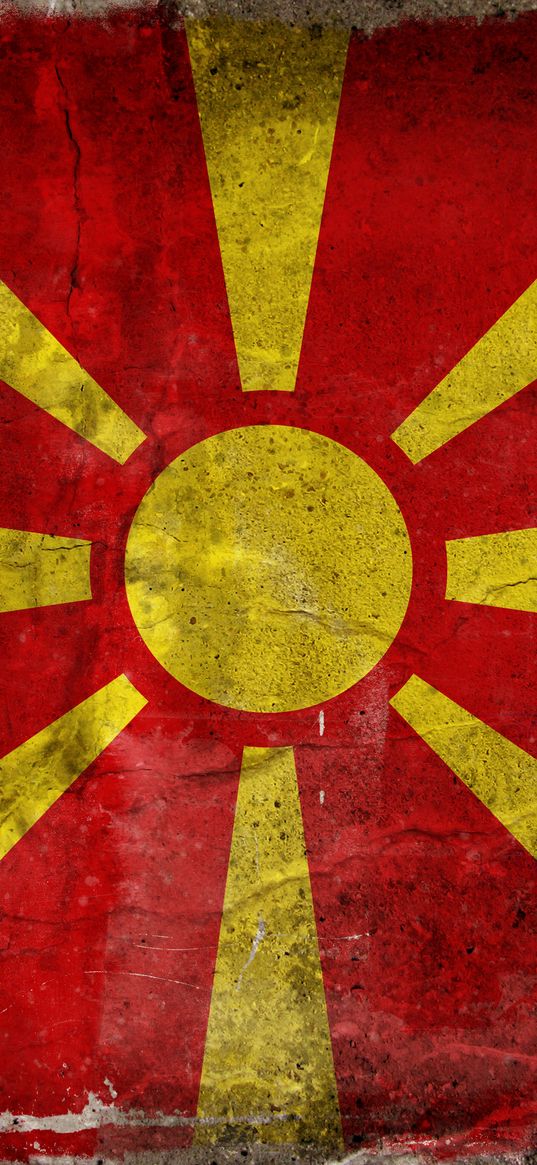 flag, macedonia, color, texture, spot