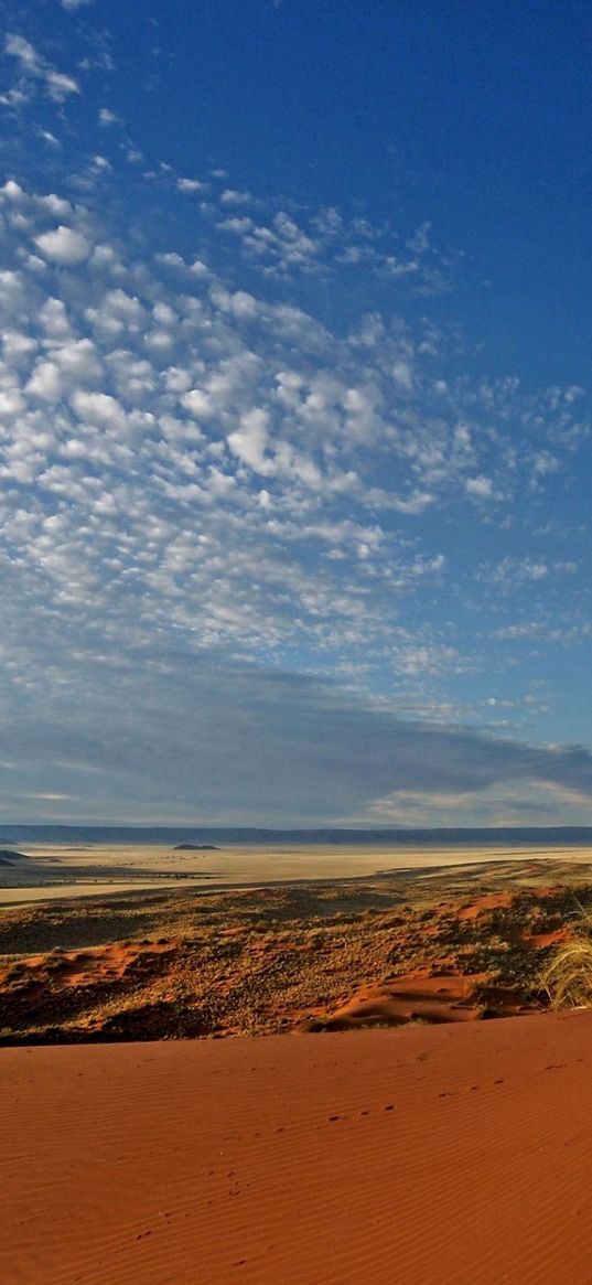 desert, sand, clouds, peryevy