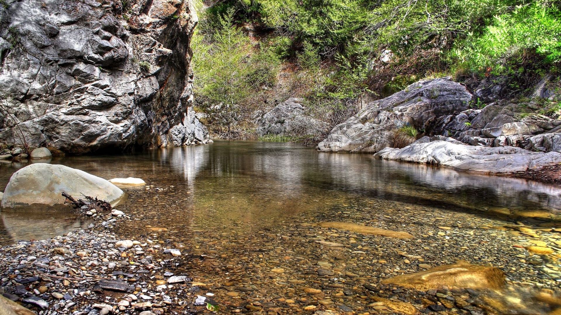 stones, rocks, water, transparent