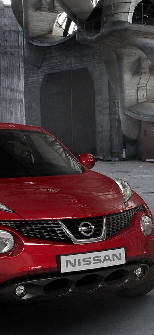 nissan, gray, red, auto