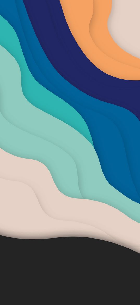 abstraction, multicolored, waves, wallpaper