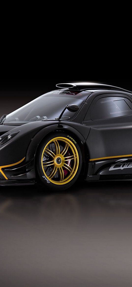 auto, zonda, gray, left side