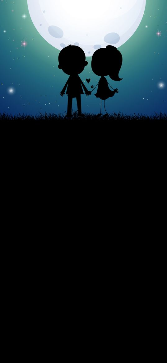 dark, amoled, couple, love, night, art