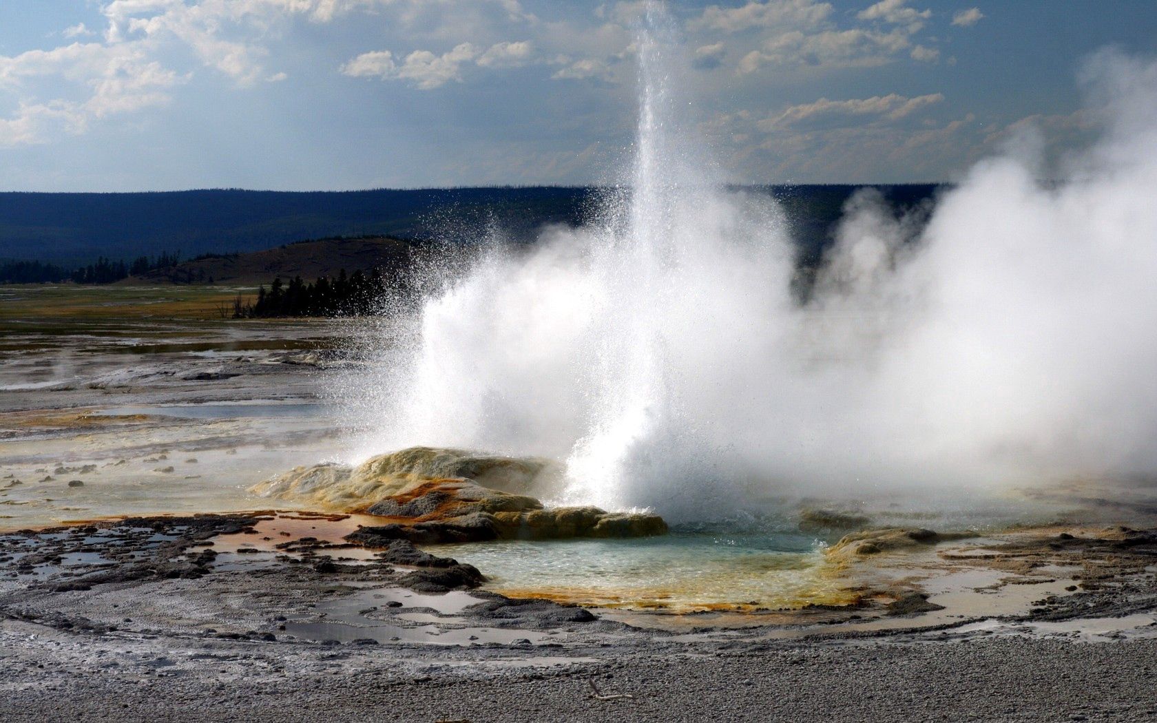 yellowstone, reserve, geyser, source, thermal, splash