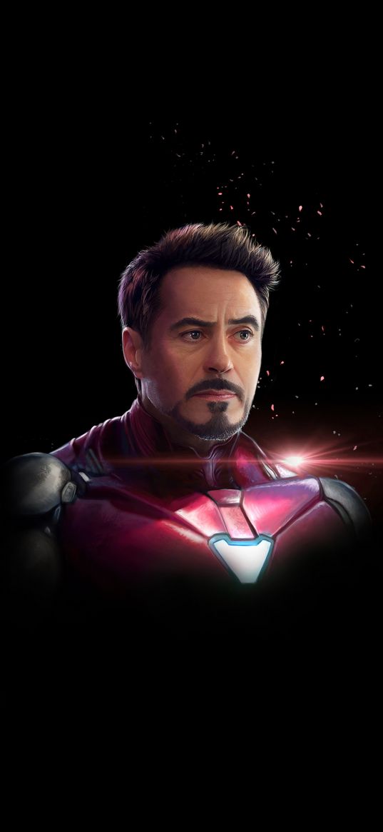 tony stark, iron man, superhero, marvel, face, black background, art