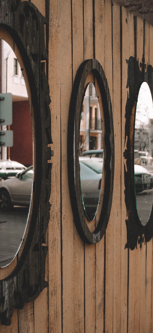 mirrors, antiques, cars, street, city