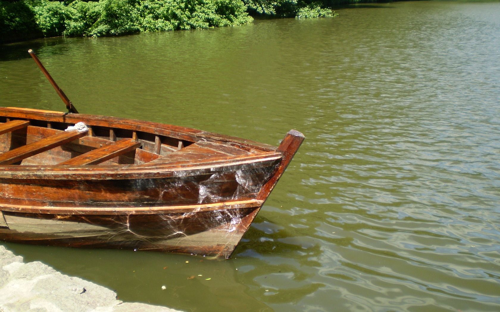 boat, coast, oars, water, reflections, solarly