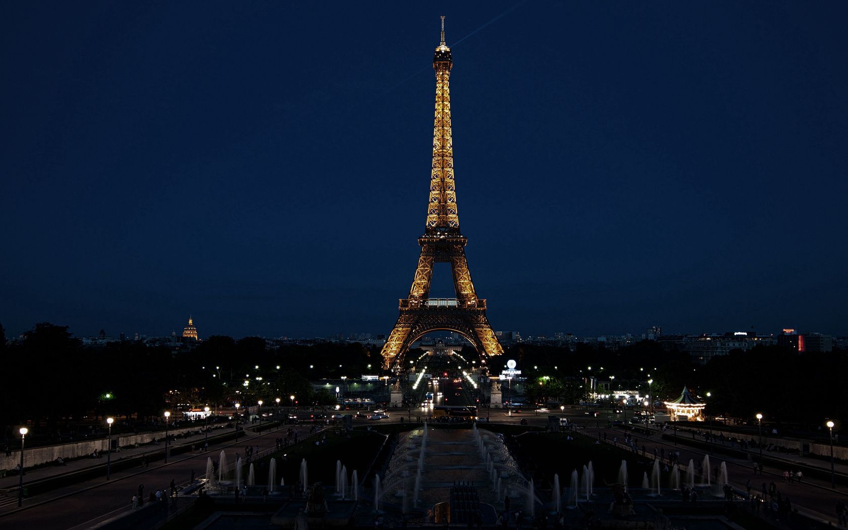 paris, france, eiffel tower, city, night, lights