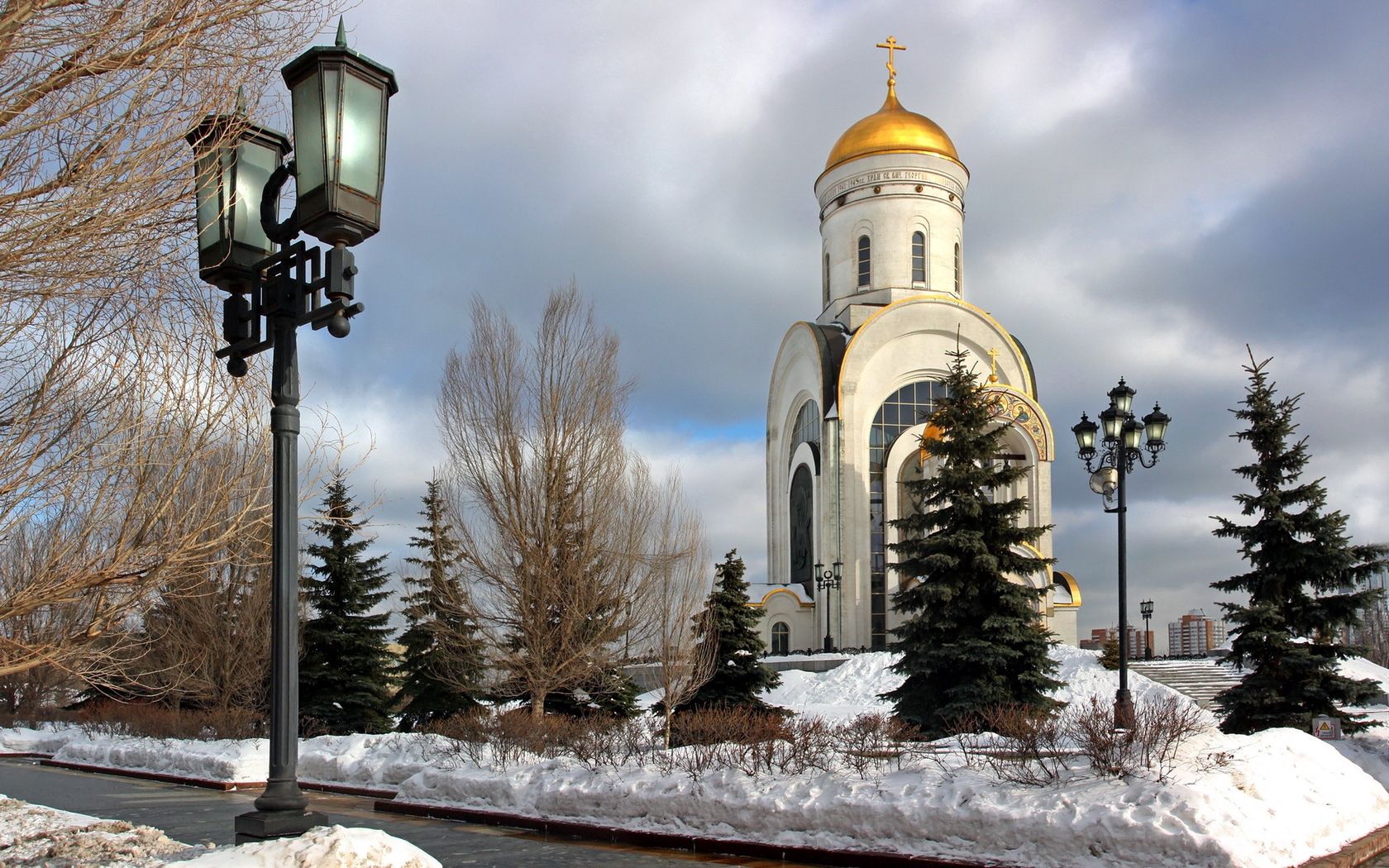 george temple, temple, city, moscow, russia, winter