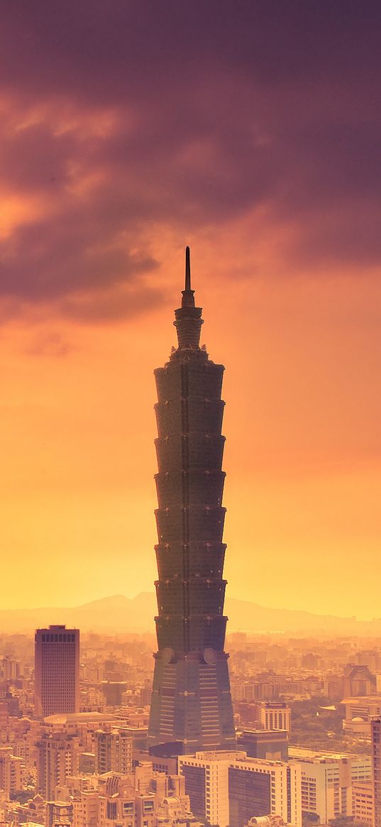 tower, building, taipei, taiwan, china, sky, clouds, sun ray