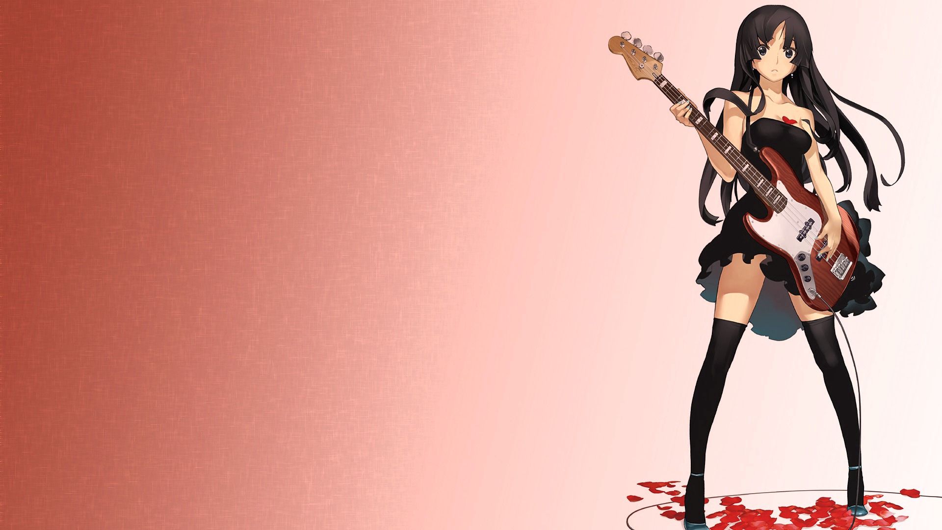 girl, anime, guitar, musician, rock