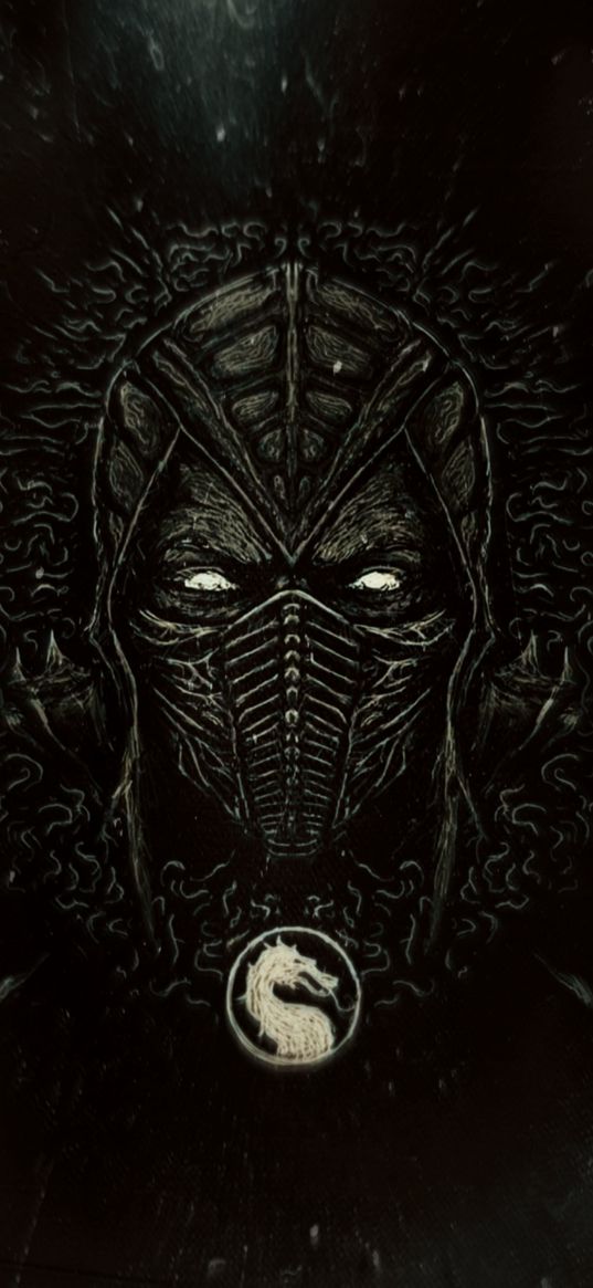 mortal kombat, noob saibot, mask, dark, head, art, game