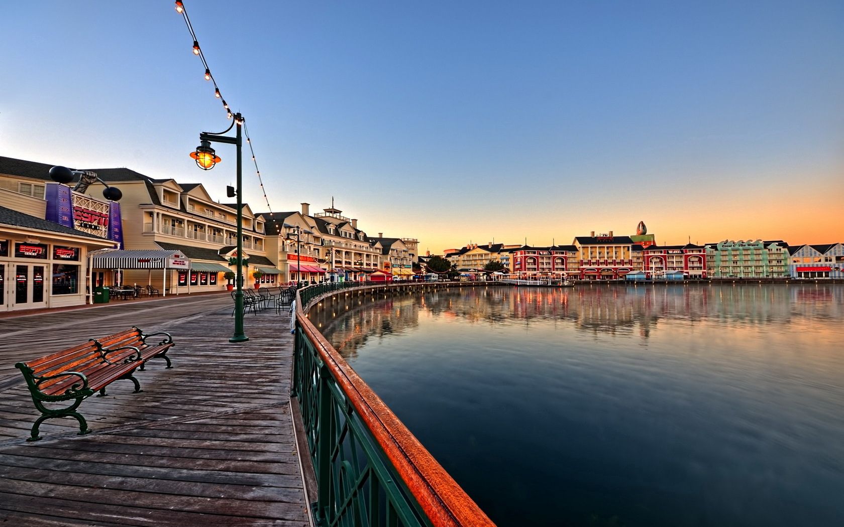 city, dock, house, hdr