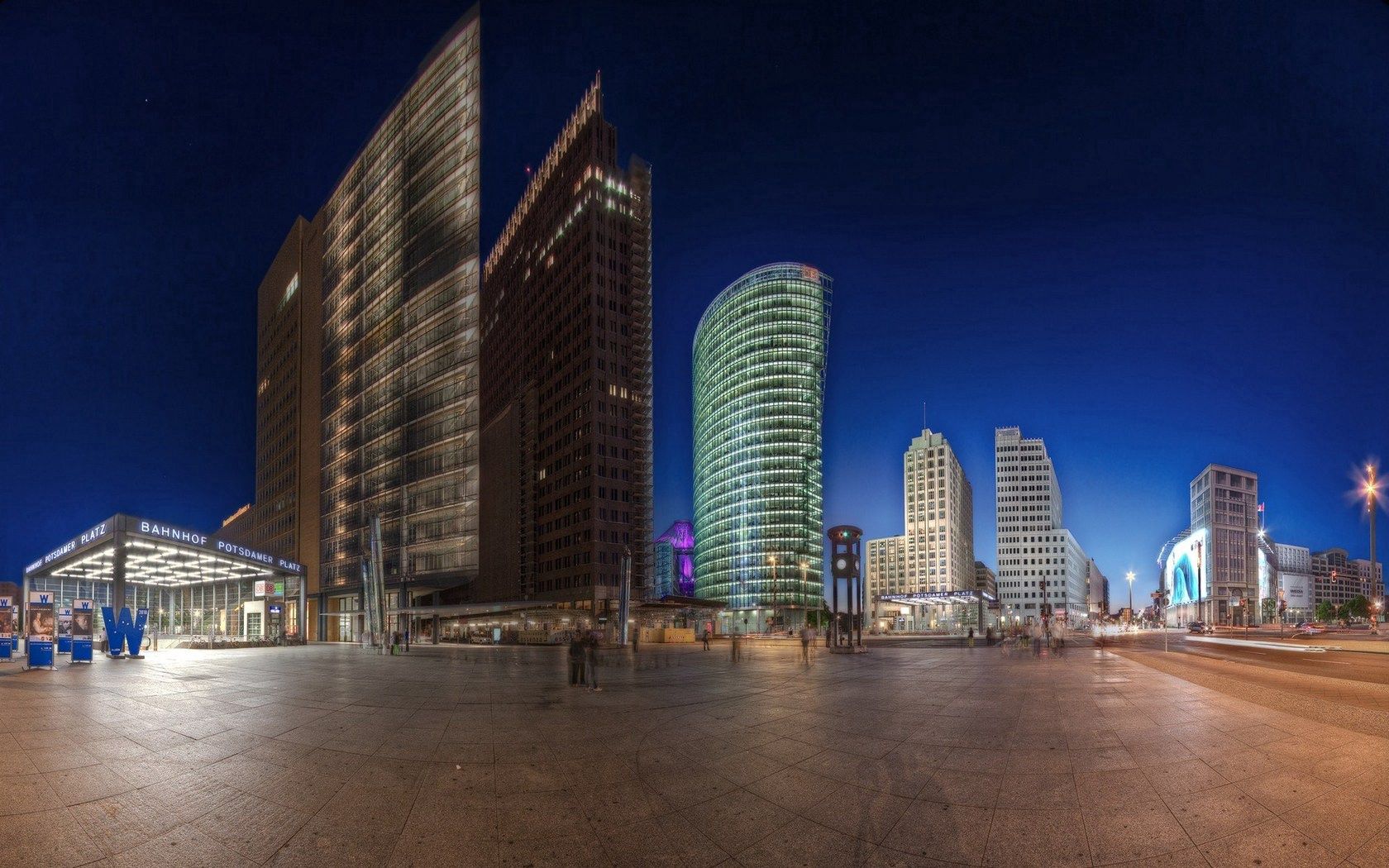 berlin, germany, night, buildings, street