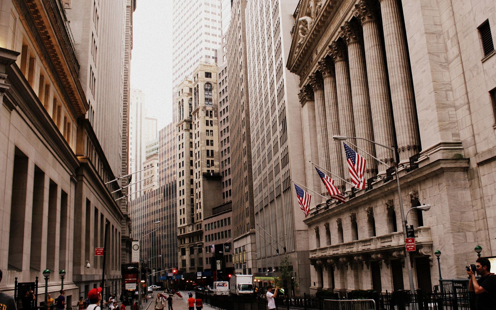 city, new york, street, skyscrapers, buildings