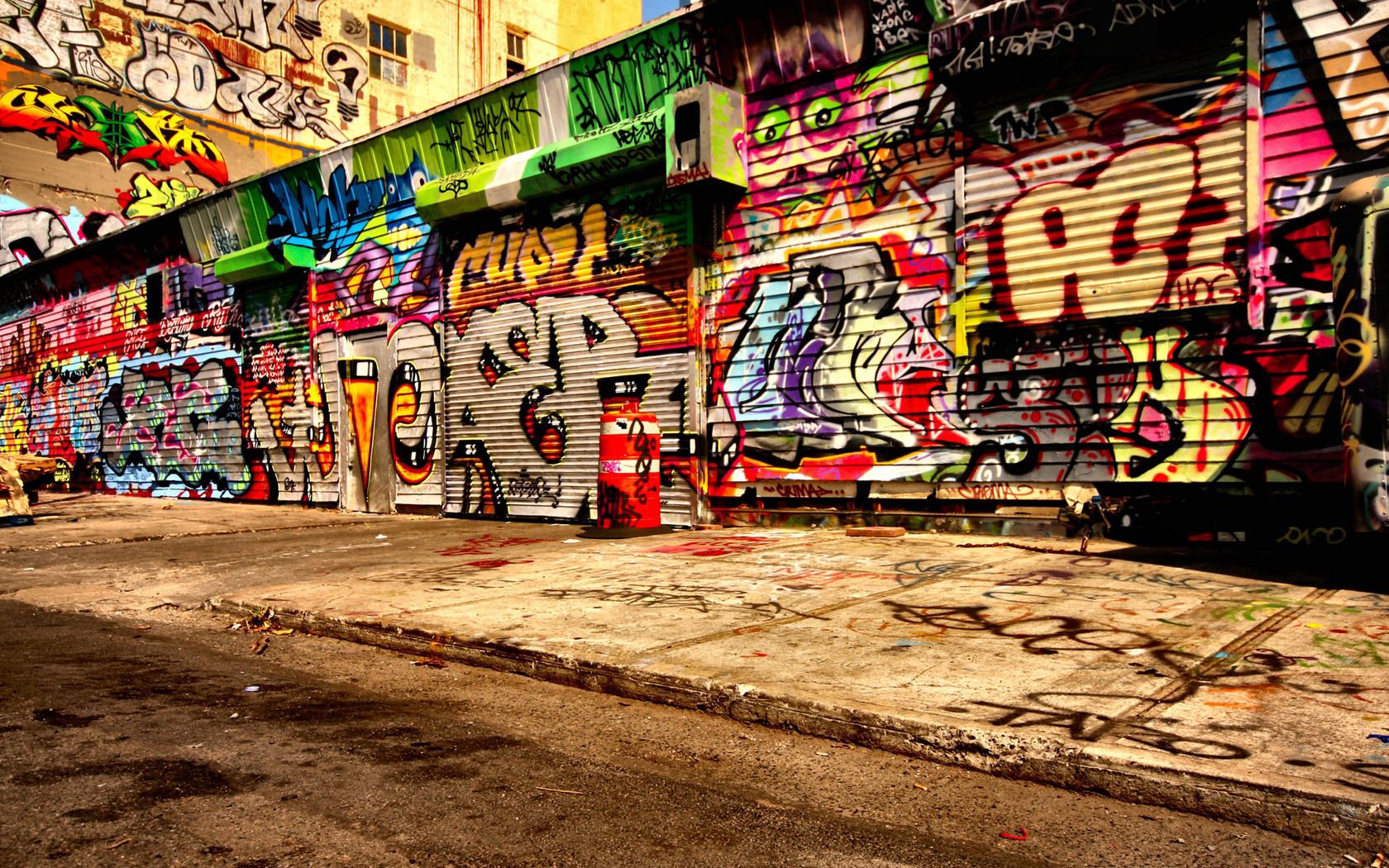 graffiti, asphalt, wall