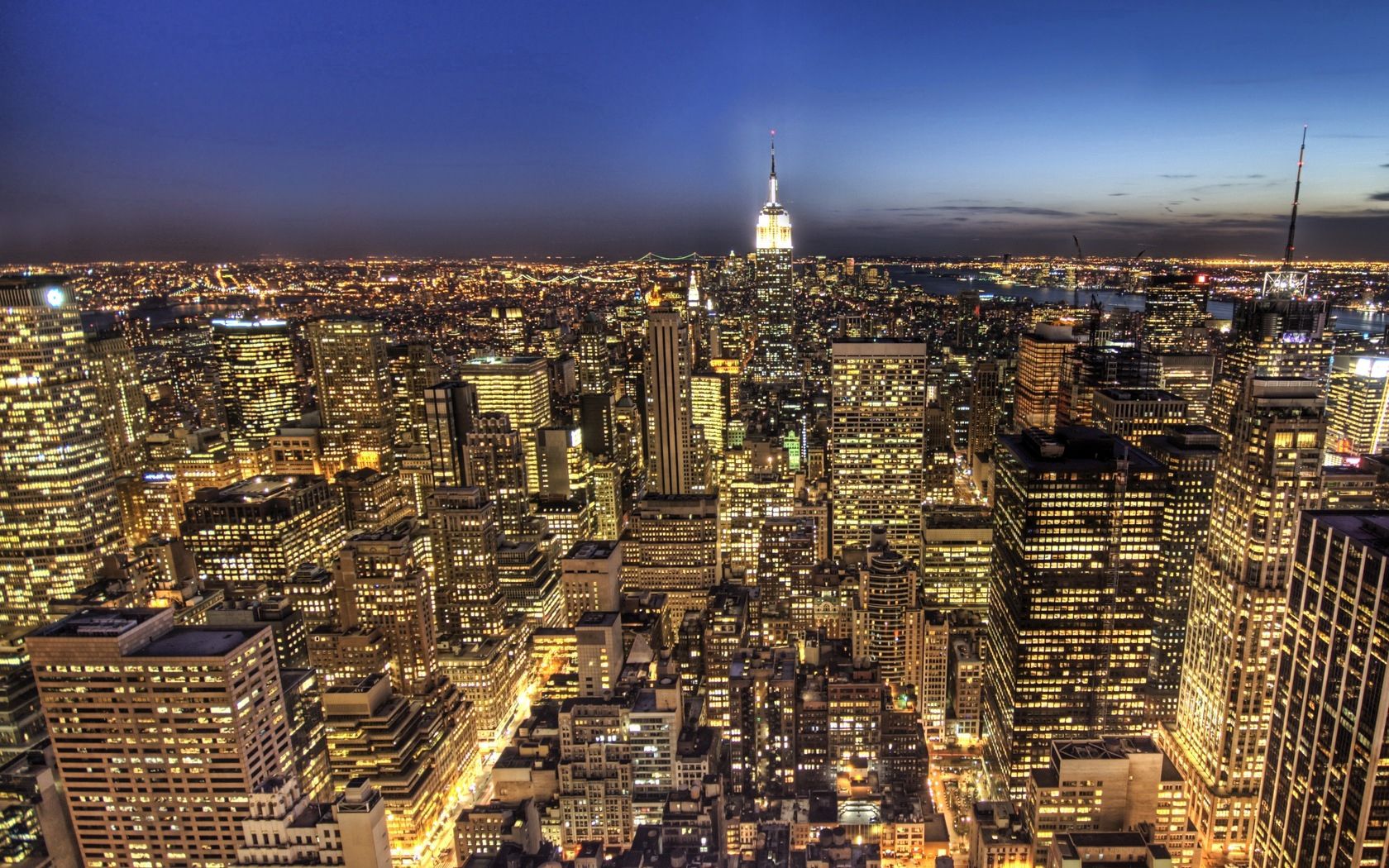 night, new, york, manhattan