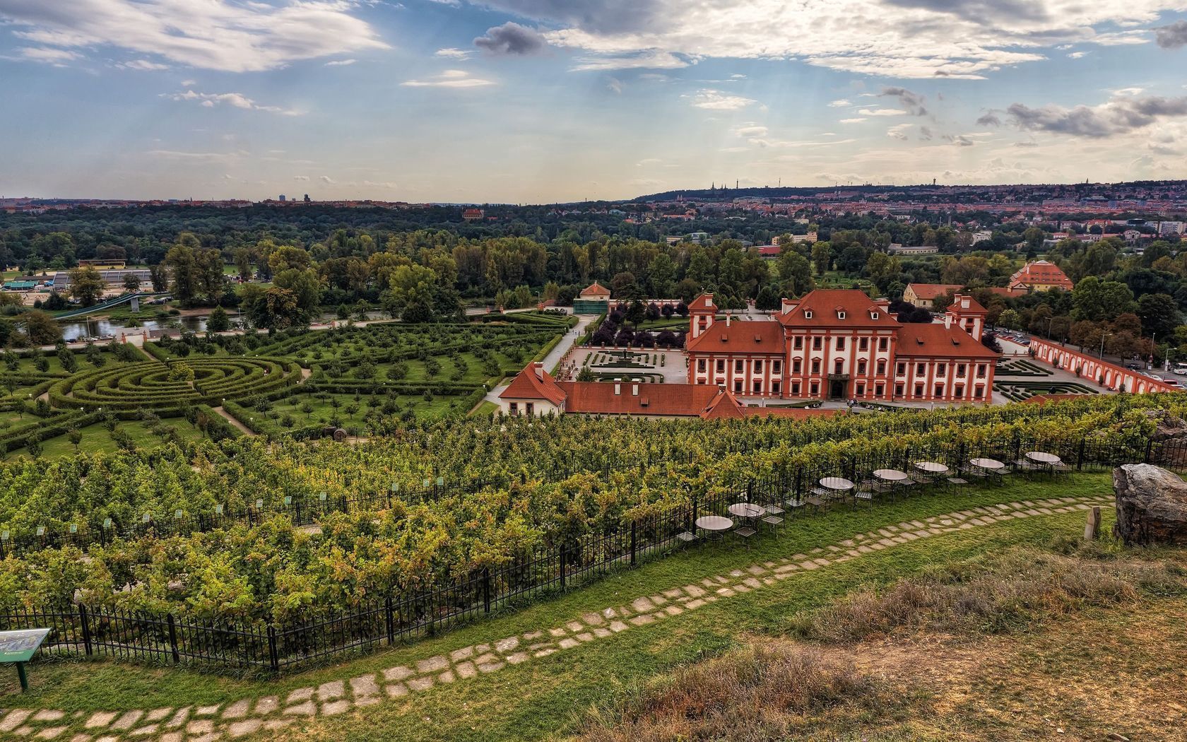 prague, czech republic, botanical garden, landscape