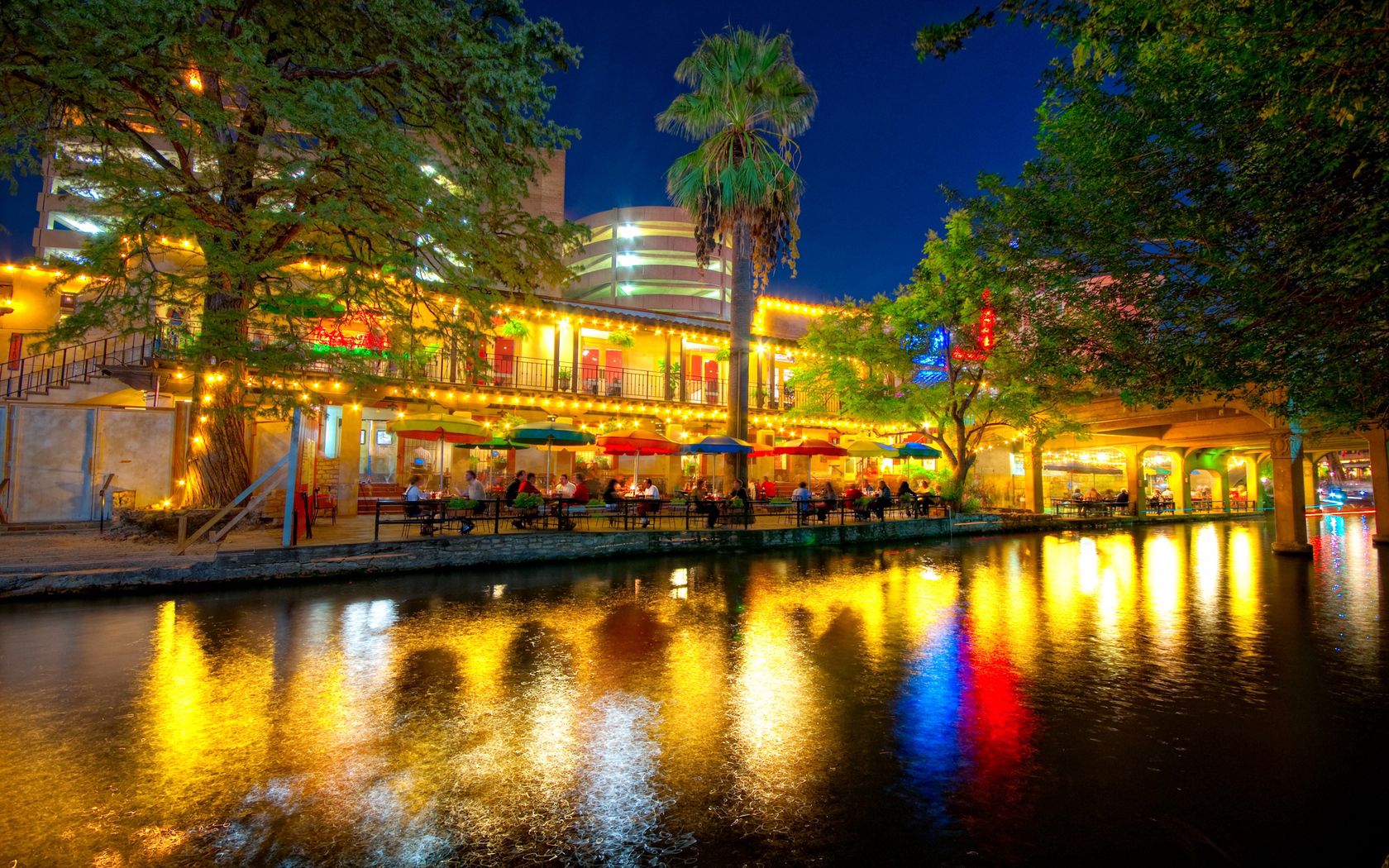 san antonio, texas, cafe, people, reflection, evening