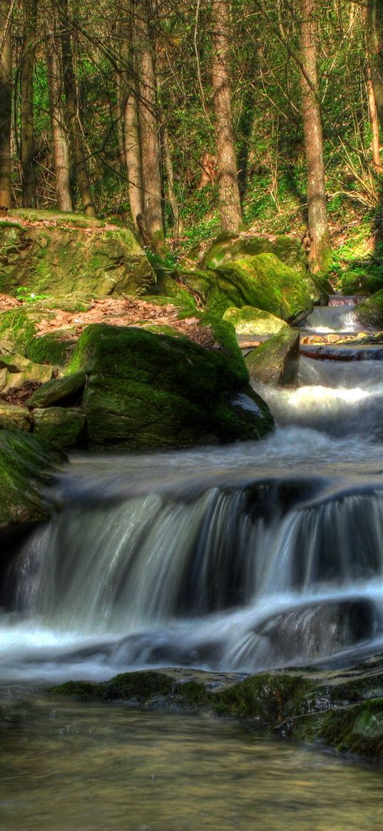 austria, klein-pyokhlarn, falls, vegetation, trees, stream