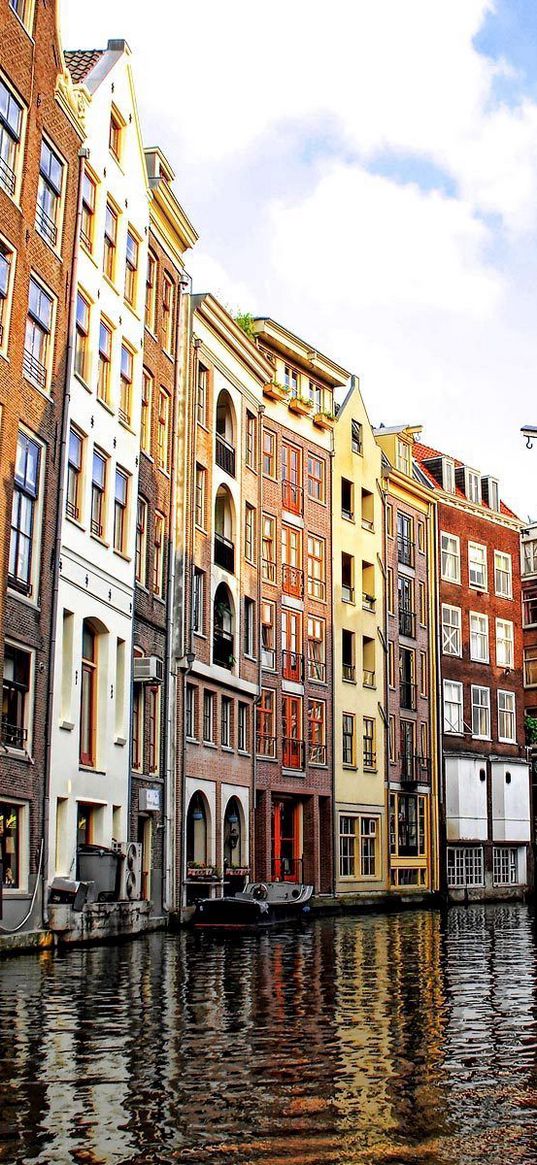 amsterdam, venetian canal, houses, buildings, city