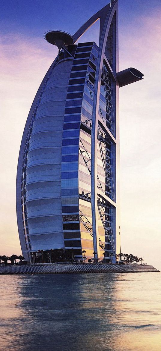 burj al arab, dubai, silhouette, girl