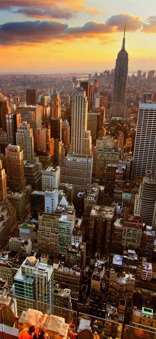 new york, home, skyscrapers, rooftops, sunset