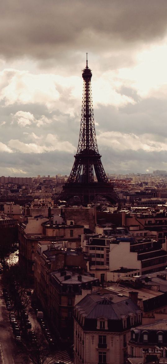 paris, eiffel tower, top view