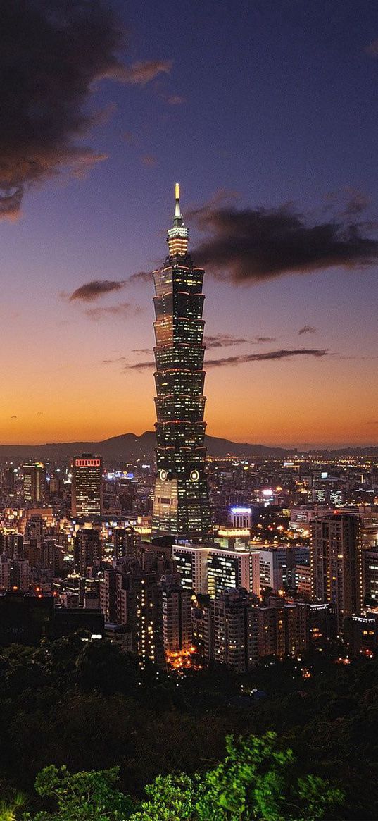 taipei, taiwan, skyscrapers, top view