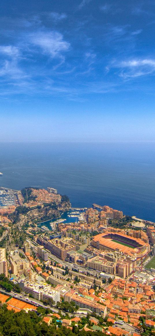 monaco, monte carlo, sky, sea, space, landscape, skyline, harbor, nature