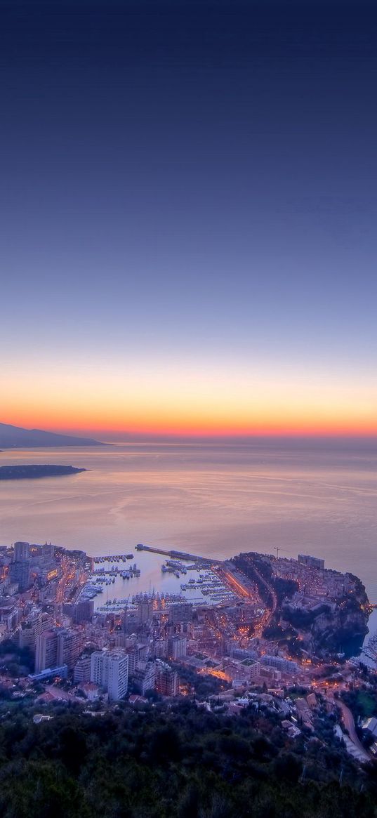 monaco, dawn, dusk