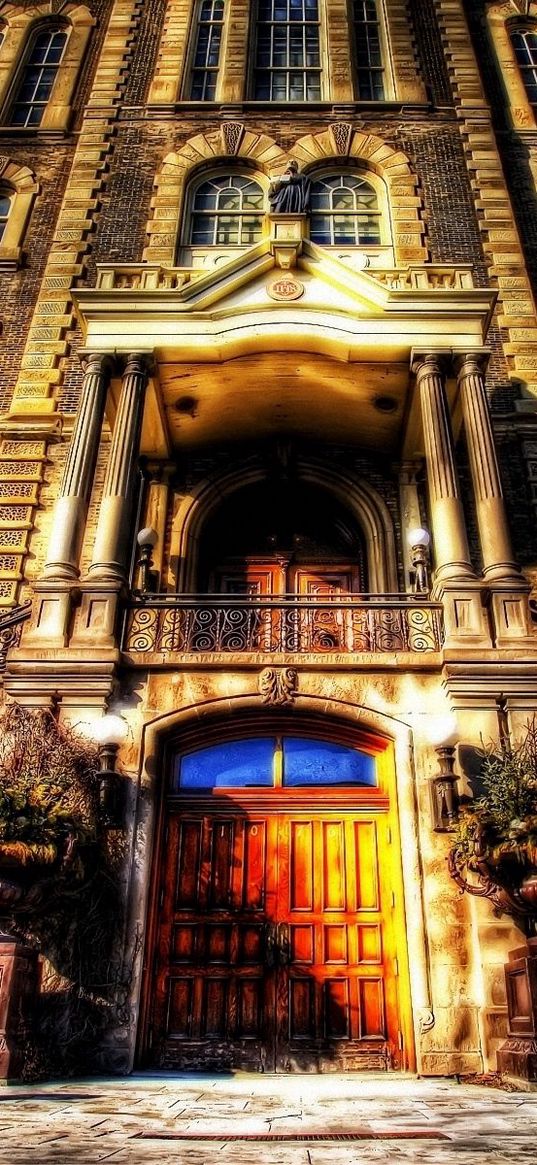 facade, hdr, door, building