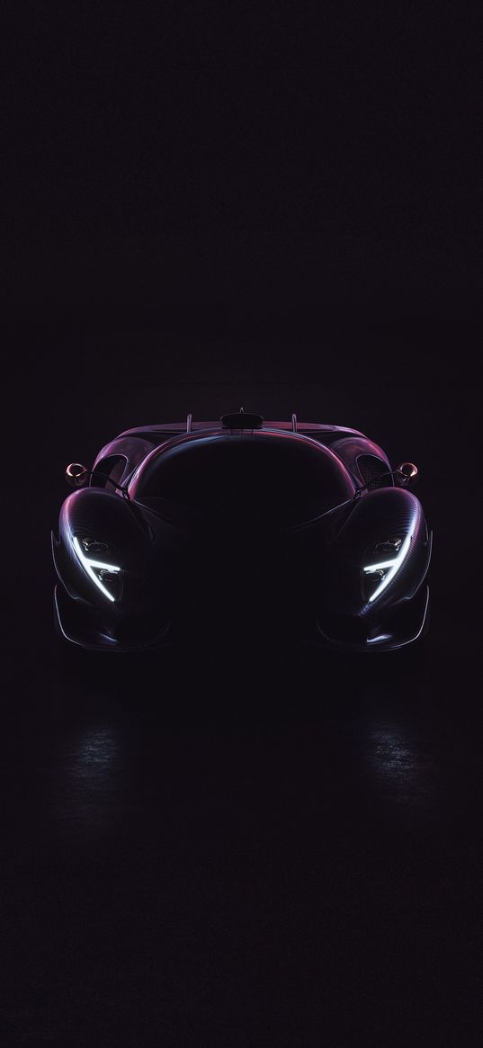 hypercar, speed, sports, black, dark, backlight