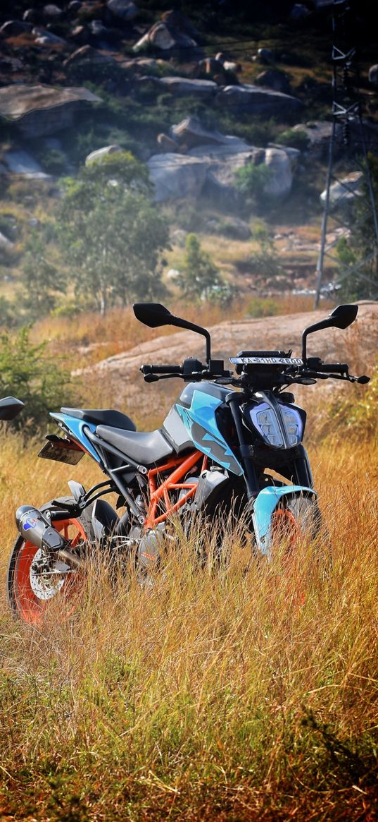 ktm duke 390, ktm, motorcycle, bike, nature